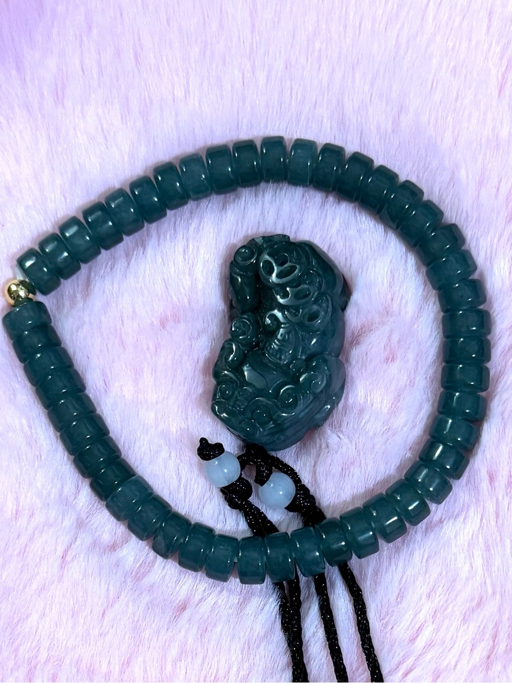 Certified Grade A Burma Green Jade Dragon Necklace, Icy Blue water Jade Bracelet